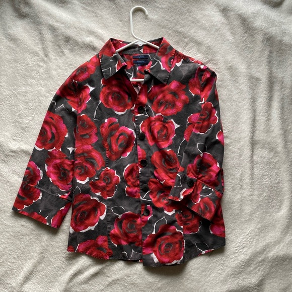 Westbound Tops - Vintage Westbound rose print blouse size M